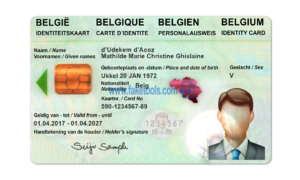 Belgium driver license Psd Template