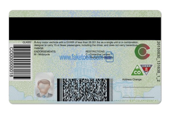 Colorado driver license Psd Template