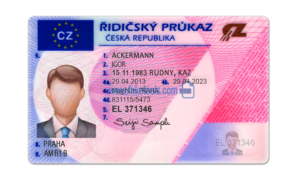 Czech Republic driver license Psd Template