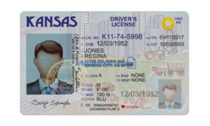 Kansas driver license Psd Template