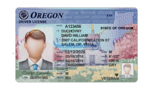 Oregon driver license Psd Template