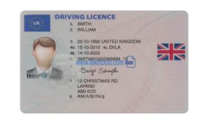 UK driver license Psd Template