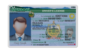 Vermont driver license Psd Template