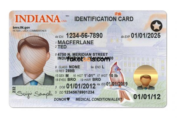 Indiana driver license Psd Template New