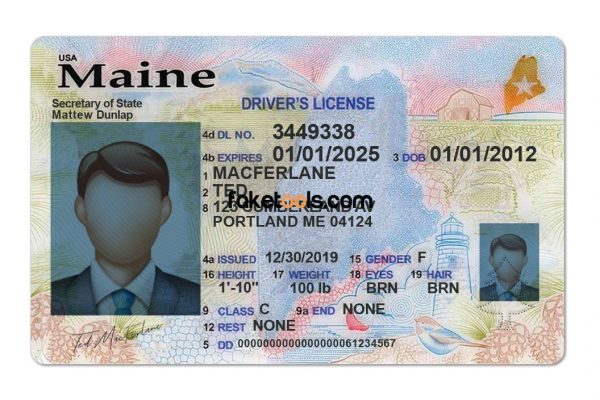 Maine driver license Psd Template New