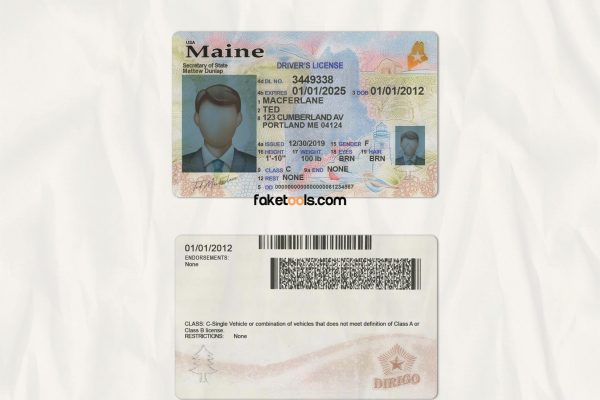 Maine driver license Psd Template New