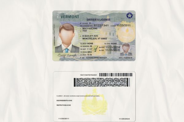 Vermont driver license Psd Template