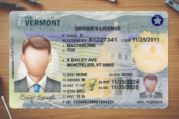 VT driver license new 4